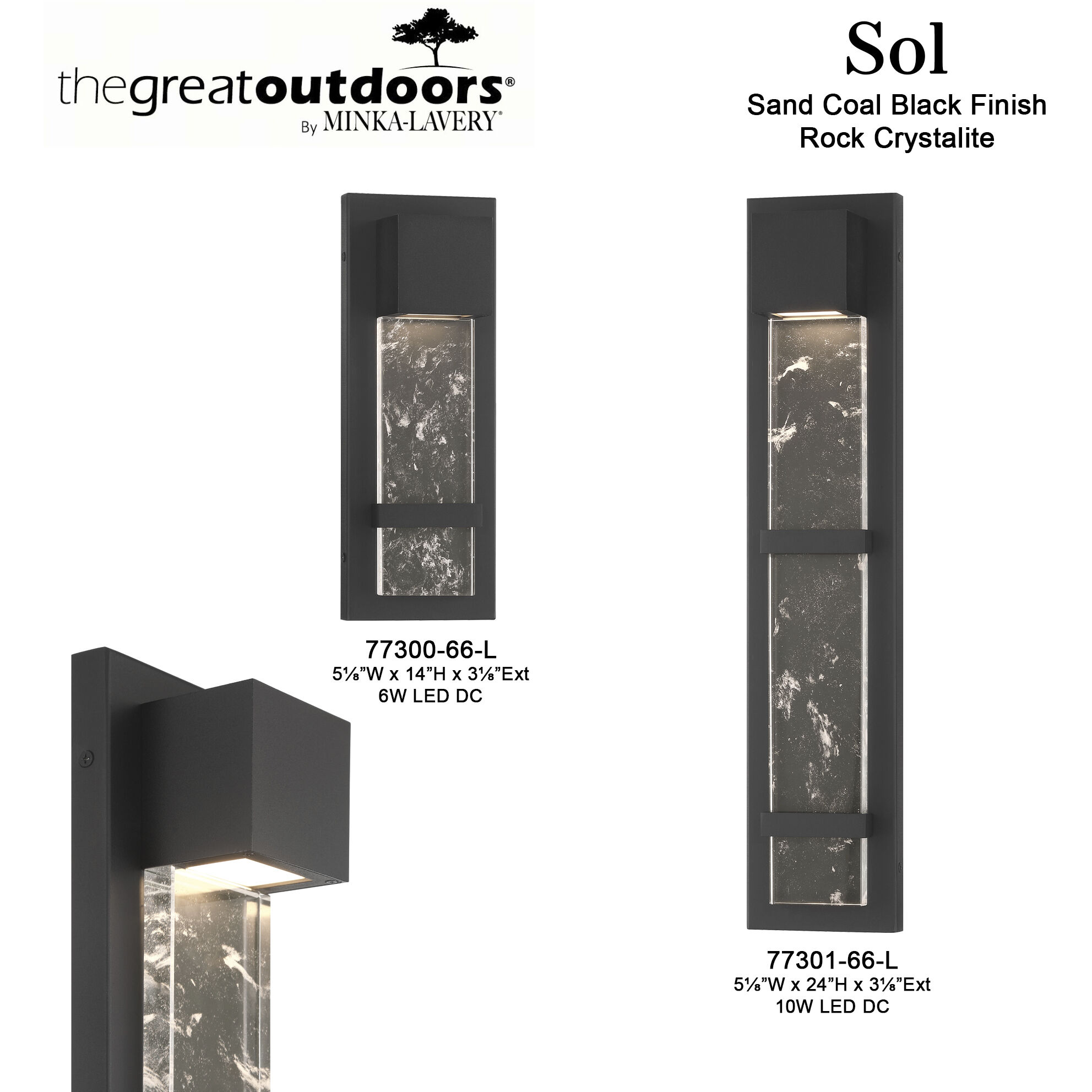 Sol Outdoor Wall Sconce in Sand Coal, Great Outdoors